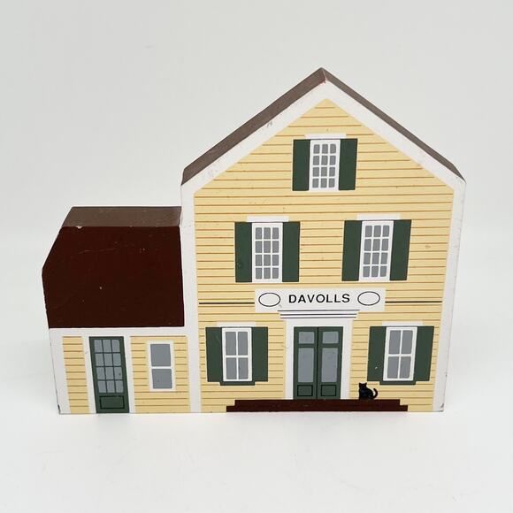 Vintage 1993 The Cat's Meow Davolls General Store Wooden Shelf Sitter - Picture 1 of 8